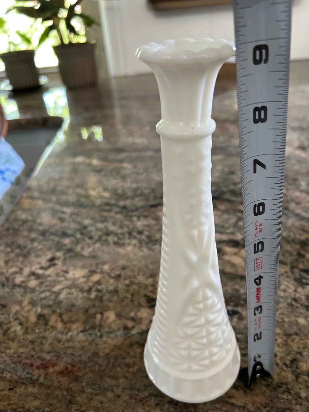 White Decorative Milk Glass Bud Vases - Set of 5